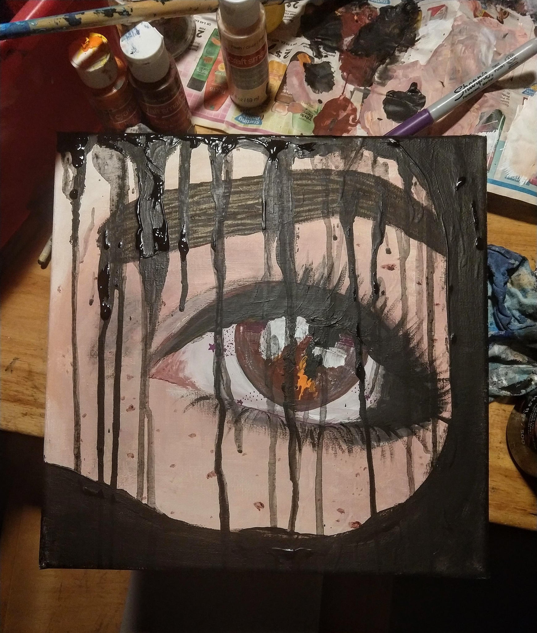 Dripping Eye painting